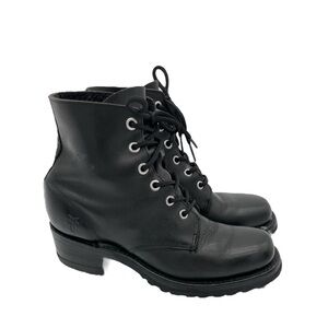 FRYE y2K 90s chunky campus square toe lace up boots shoes size 8.5